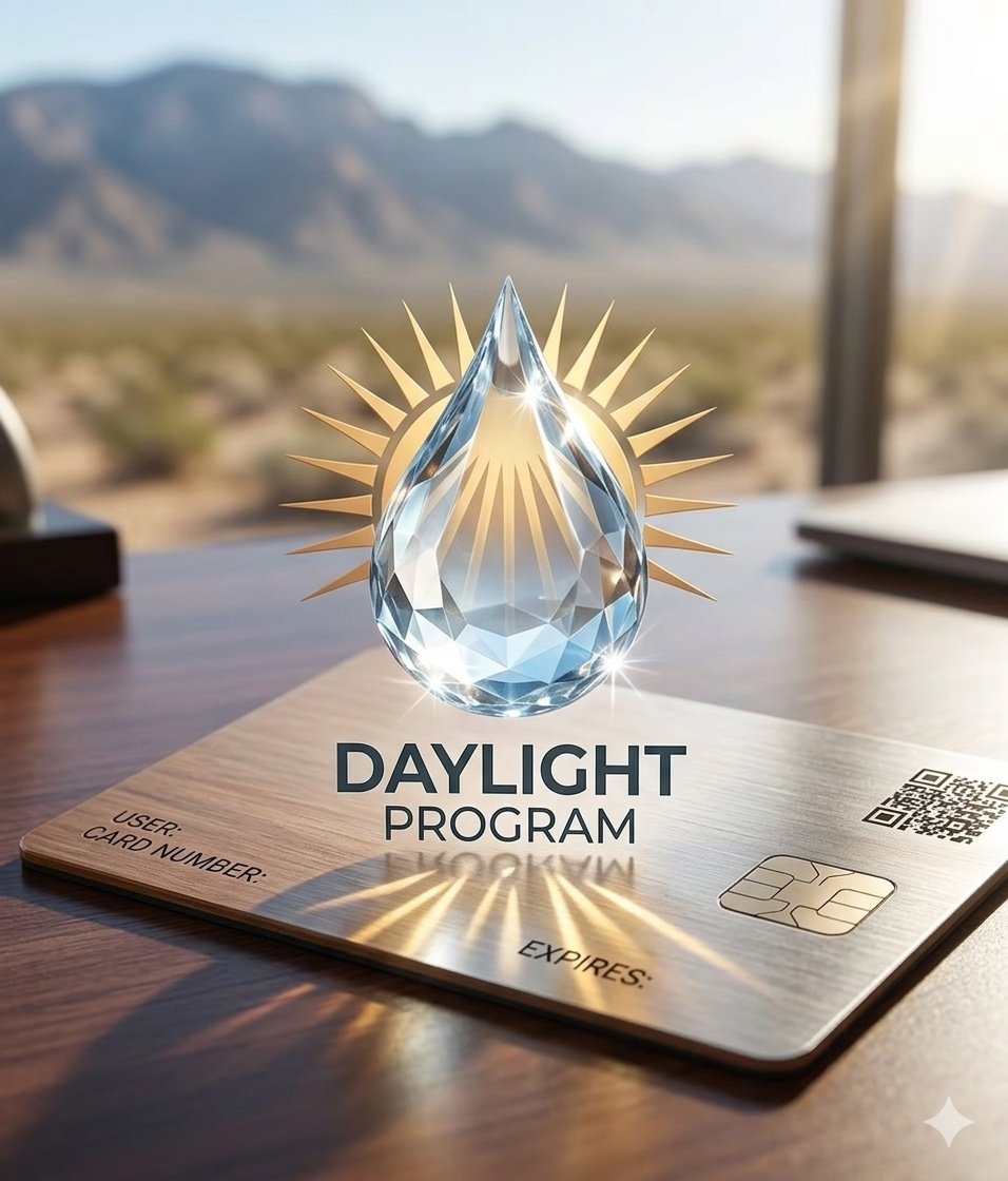 Daylight prepaid water access card