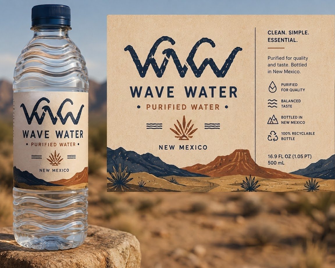 WW WAVE WATER bottle concept